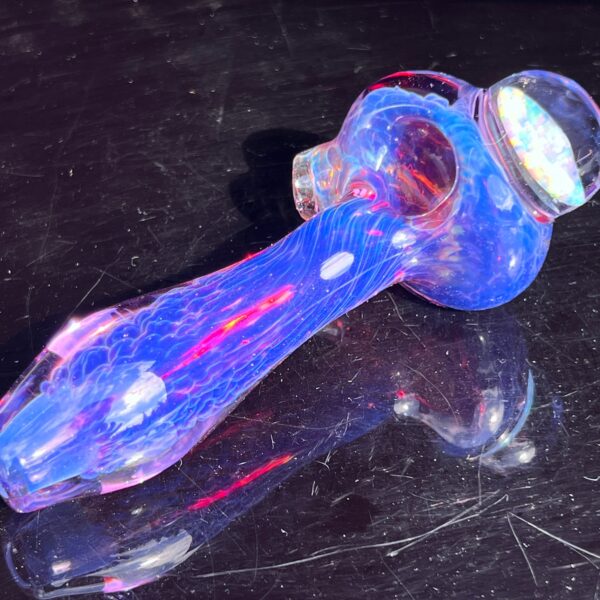 Shop Purple Plasma Pipe with Opal Coin in australian