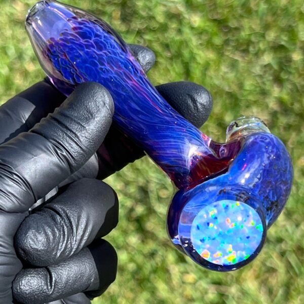 Shop Purple Plasma Pipe with Opal Coin in australian