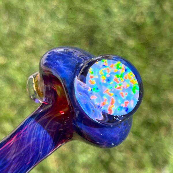 Shop Purple Plasma Pipe with Opal Coin in australian