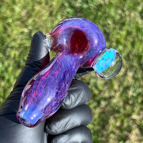 Shop Purple Plasma Pipe with Opal Coin in australian