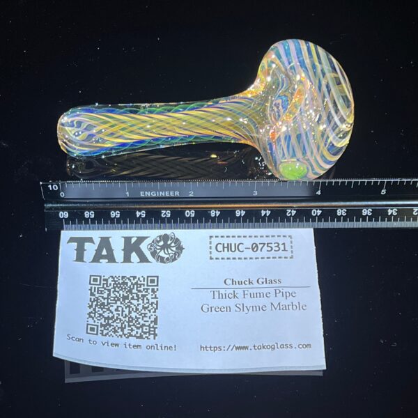 Shop Thick Fume Pipe Green Slyme Marble in australian