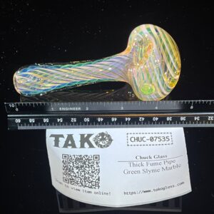 Shop Thick Fume Pipe Green Slyme Marble in australian