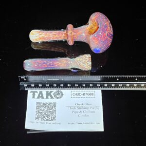Shop Thick Striking Purple Pipe & Chillum Combo in australian