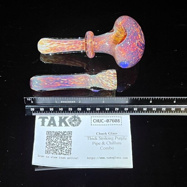 Shop Thick Striking Purple Pipe & Chillum Combo in australian