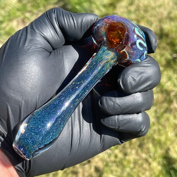 Shop Purple Magic Frit Scribble Pipe in australian