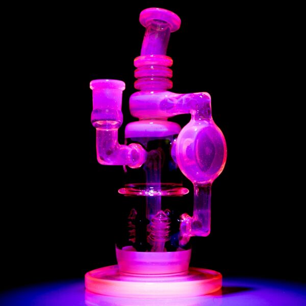 Shop Ill Glass - Custom Flux Cycler w/ Stabilization Pylons - UV Neo Light & Crushed Opal in australian