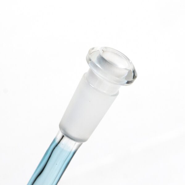 Shop Ill Glass - Custom Mini Beaker - Transparent Blue w/ Rainbow Linework in australian