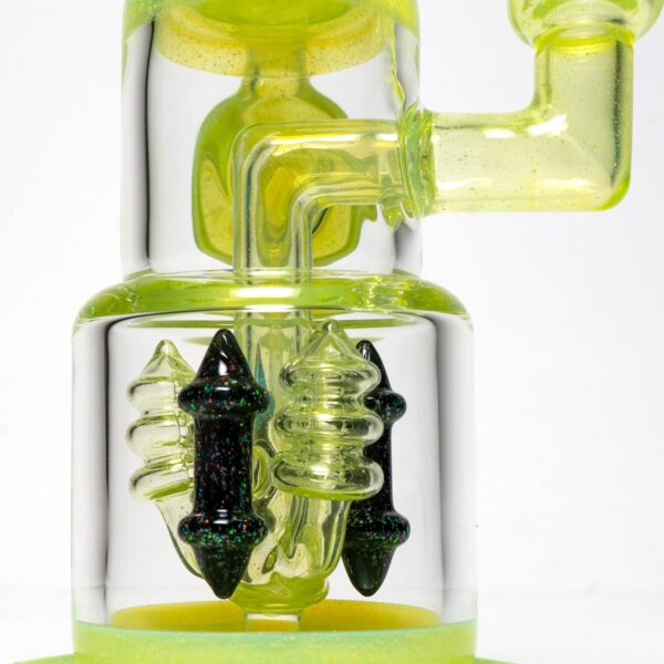 Shop Ill Glass - Custom Flux Cycler w/ Stabilization Pylons - Opal Lime & Crushed Opal in australian
