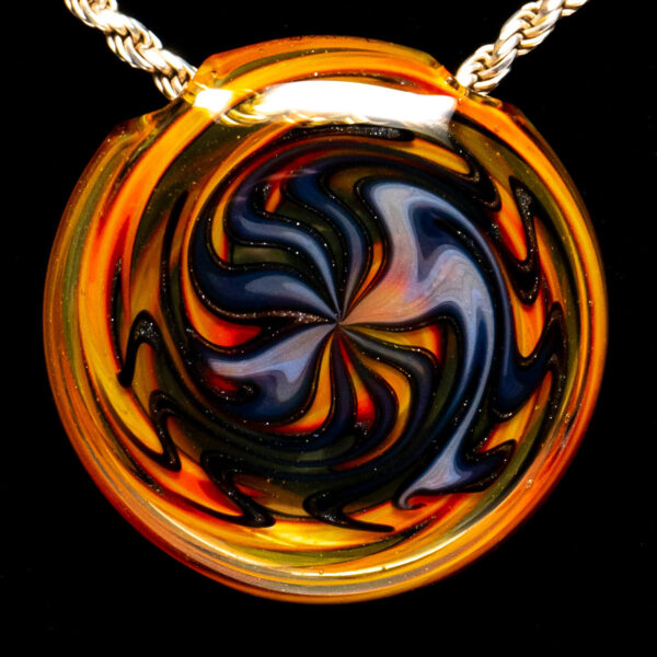 Shop Jake C - Double-Sided Disc Pendant - Double Layer Purple on Fire - Tangie Body in australian