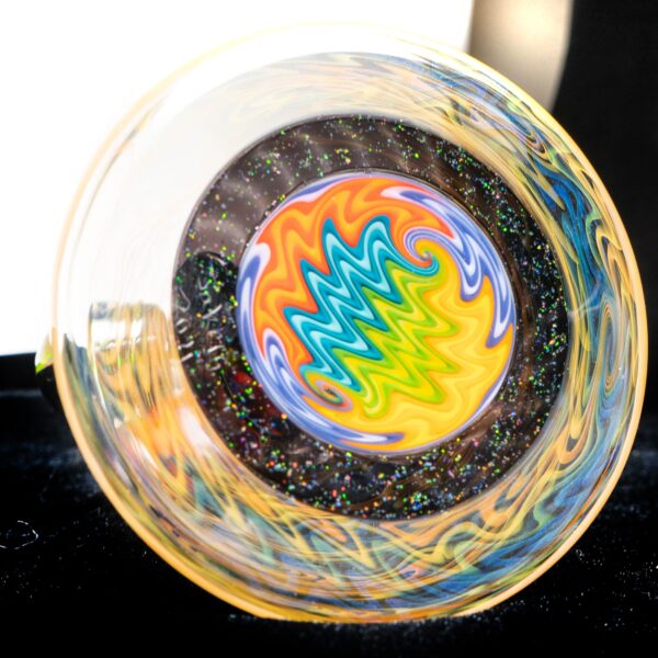 Shop Jakers Glass - Worked Mini Beaker - Crushed Opal & Rainbow Wag in australian