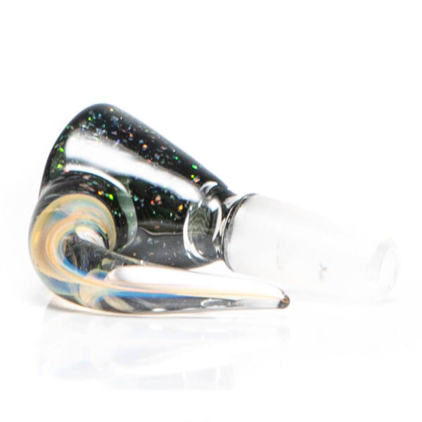 Shop Jakers Glass - Worked Mini Beaker - Crushed Opal & Rainbow Linework in australian
