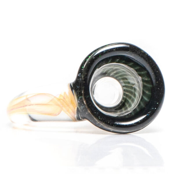 Shop Jakers Glass - Worked Mini Beaker - Crushed Opal & Rainbow Linework in australian