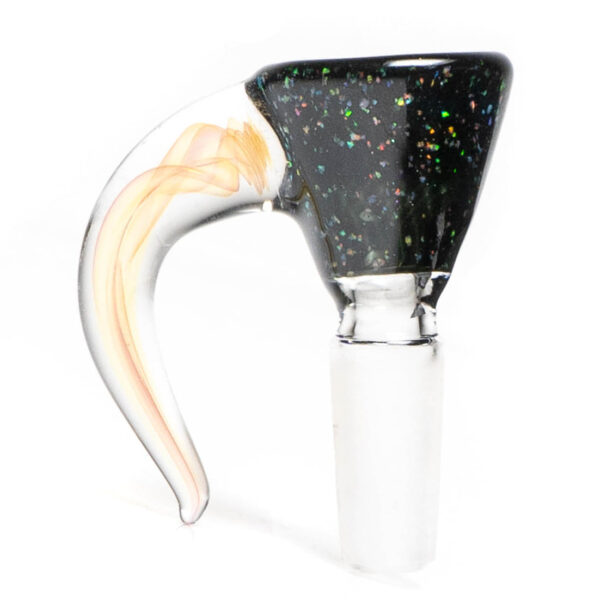 Shop Jakers Glass - Worked Mini Beaker - Crushed Opal & Rainbow Linework in australian