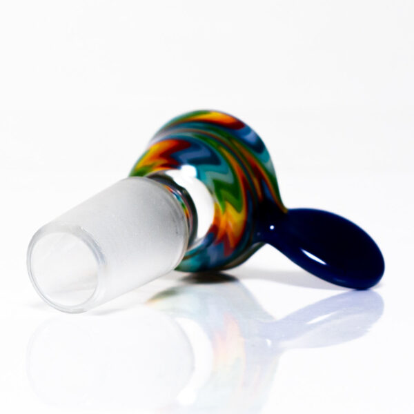 Shop K2 Glass - Worked Snap Slide - 14mm - Rainbow Wag w/ Neptune Handle in australian
