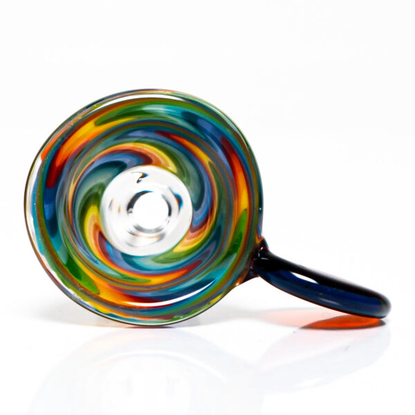 Shop K2 Glass - Worked Snap Slide - 14mm - Rainbow Wag w/ Amber Purple Handle #3 in australian