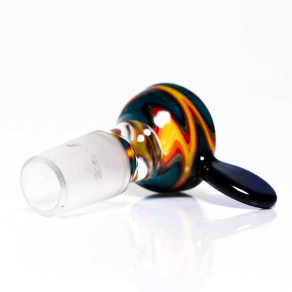 Shop K2 Glass - Worked Snap Slide - 14mm - Fire & Water Wag w/ Cobalt Handle #5 in australian