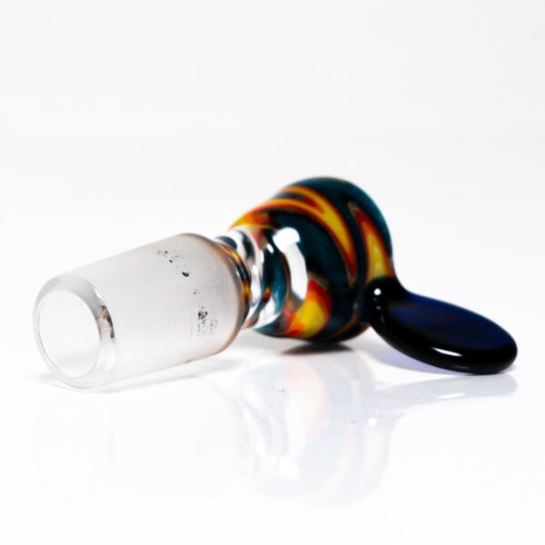 Shop K2 Glass - Worked Snap Slide - 14mm - Fire & Water Wag w/ Cobalt Handle #4 in australian