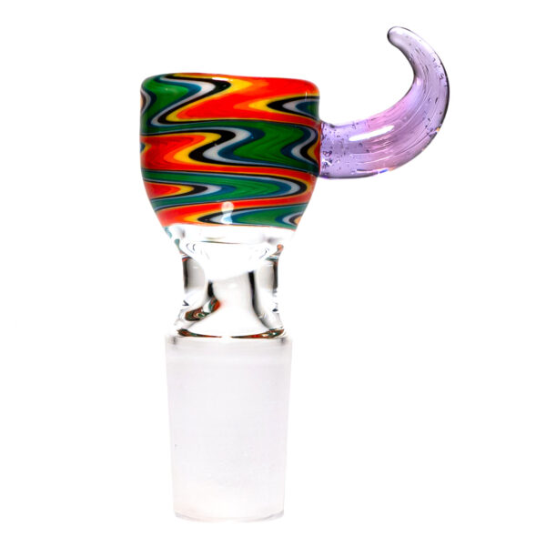 Shop K2 Glass - Worked Snap Slide - 14mm - Fire & Earth Wag w/ CFL Potion Horn in australian