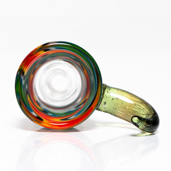 Shop K2 Glass - Worked Snap Slide - 14mm - Fire & Earth Wag w/ CFL Potion Horn in australian