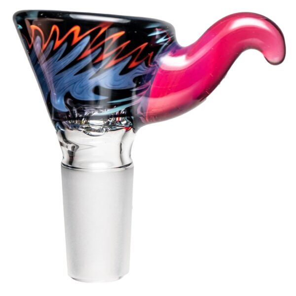 Shop Kevin Howell - Martini Slide - 4 Hole - 14mm - Aqua, Red & Purple Linework w/ Telemagenta in australian