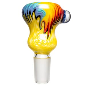 Shop Kevin Howell - Push Slide - 18mm - Yellow & Rainbow Linework in australian