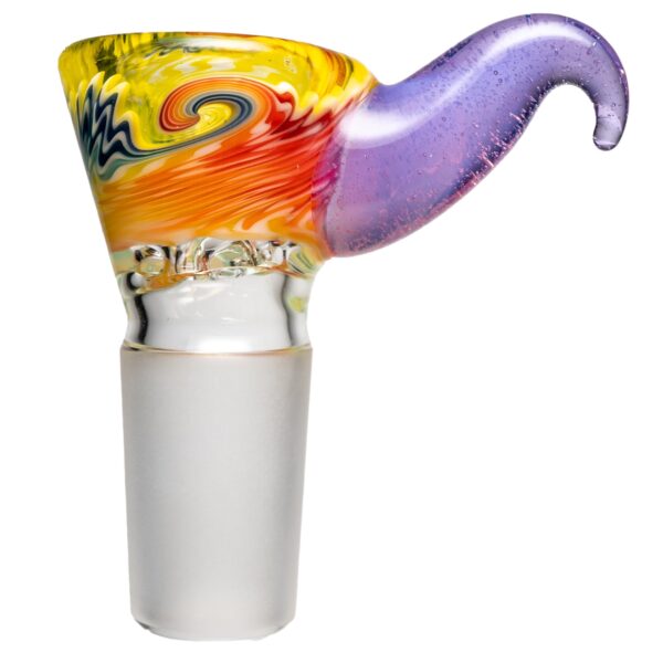 Shop Kevin Howell - Martini Slide - 4 Hole - 18mm - Lemon Drop & Fruit Stripe Linework w/ Pink Slyme in australian