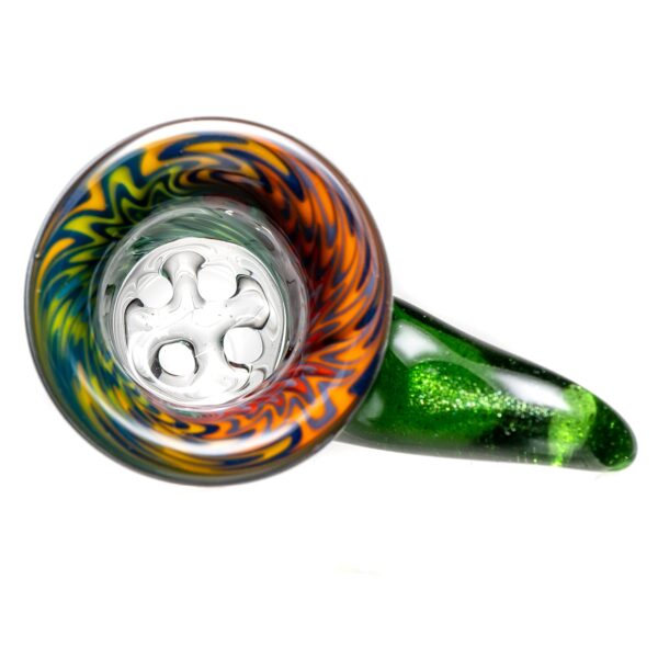 Shop Kevin Howell - Martini Slide - 4 Hole - 18mm - Multicolor Linework w/ Green Stardust in australian