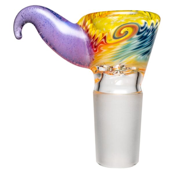 Shop Kevin Howell - Martini Slide - 4 Hole - 18mm - Lemon Drop & Fruit Stripe Linework w/ Pink Slyme in australian
