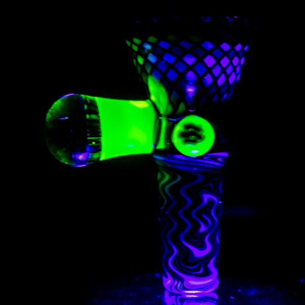 Shop Kevin Murray - Martini Slide - 14mm - Multi Color Swirl & Rainbow Reti in australian