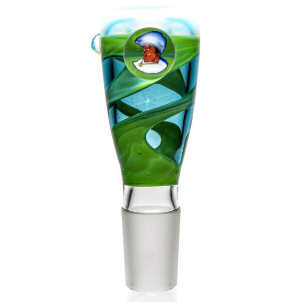 Shop Keys Glass - Push Slide - 18mm - Biggie - Blue Stardust & Green in australian