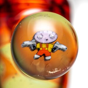 Shop Keys Glass - Push Slide - 14mm - Stewie - Phoenix & Trans. Green in australian