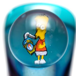 Shop Keys Glass - Push Slide - 14mm - Bart - Agua Azul & Purple Amber in australian