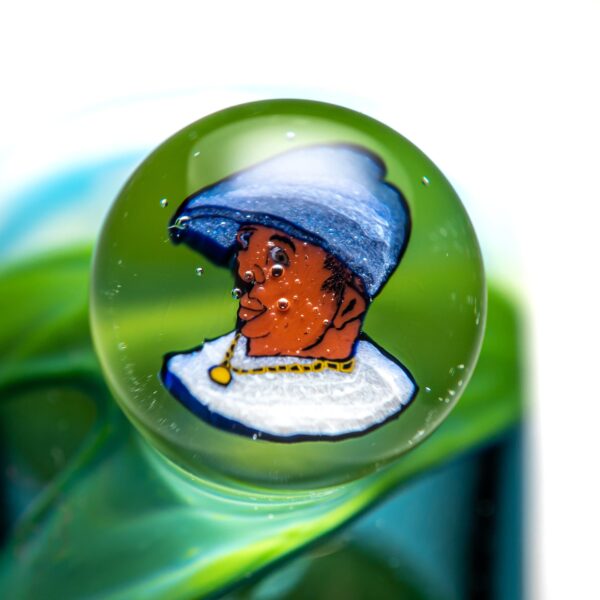 Shop Keys Glass - Push Slide - 18mm - Biggie - Blue Stardust & Green in australian
