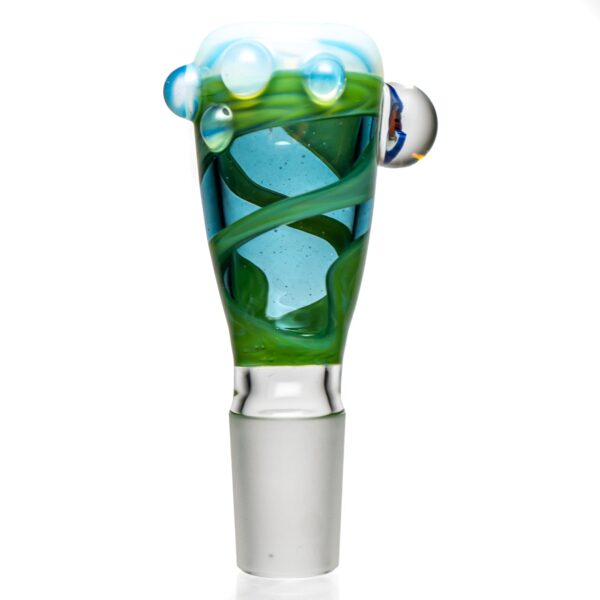 Shop Keys Glass - Push Slide - 18mm - Biggie - Blue Stardust & Green in australian