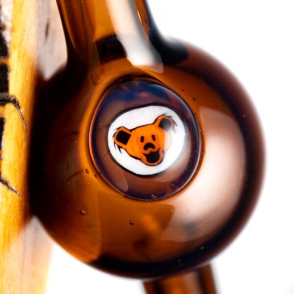 Shop Keys Glass - Bubble Cap - Orange Dancing Bear Head - Sienna Brown in australian