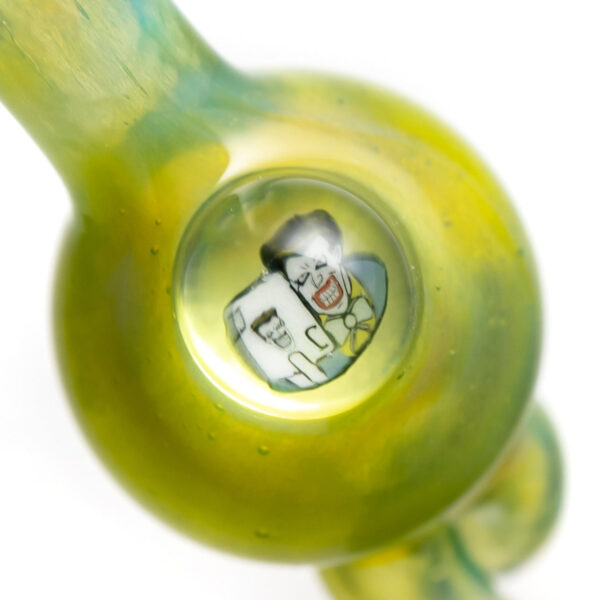 Shop Keys Glass - Spinner Bubble Cap - The Joker - Green Satin in australian