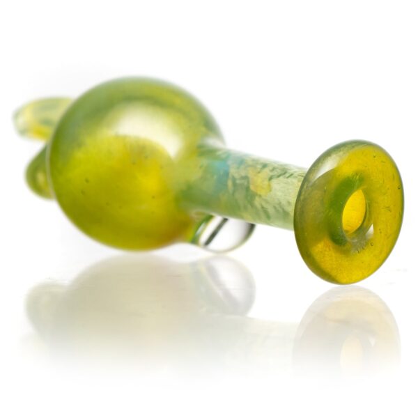 Shop Keys Glass - Spinner Bubble Cap - The Joker - Green Satin in australian