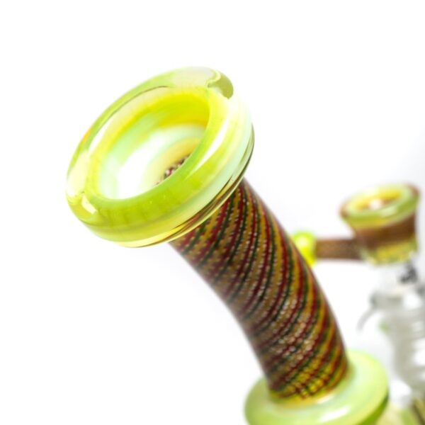 Shop Leisure - Worked Diffy 13 Arm Double Bubbler - Slyme w/ Rasta Retti in australian