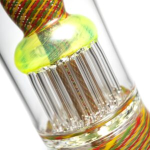 Shop Leisure - Worked Diffy 13 Arm Double Bubbler - Slyme w/ Rasta Retti in australian