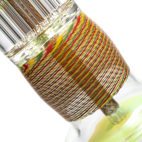 Shop Leisure - Worked Diffy 13 Arm Double Bubbler - Slyme w/ Rasta Retti in australian