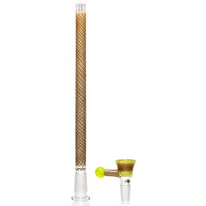 Shop Leisure - Worked Diffy 13 Arm Double Bubbler - Slyme w/ Rasta Retti in australian