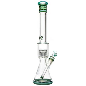 Shop Mighty Chalice - 17" Beaker - 12 Arm Tree - 40x7 - Mint & Metal Fleck Linework in australian