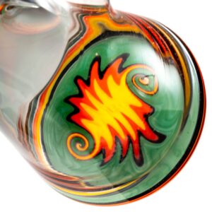 Shop Mighty Chalice - 15" Beaker - 40x7 - Rasta Linework in australian