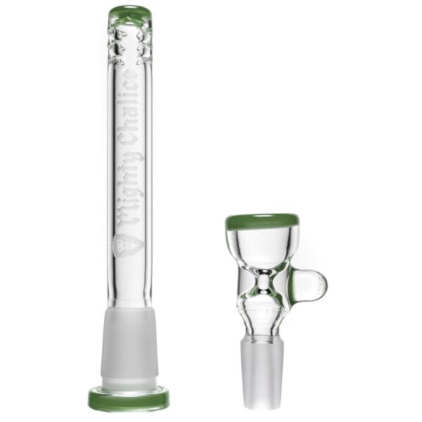 Shop Mighty Chalice - 17" Beaker - 12 Arm Tree - 40x7 - Mint & Metal Fleck Linework in australian