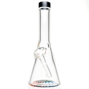 Shop Nes Glass - Mini Tube - Reversal Bottom - Grape w/ Black Rainbow Wag in australian