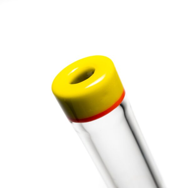 Shop Nes Glass - Mini Tube - Reversal Bottom - Chartreuse w/ Fire Wag in australian