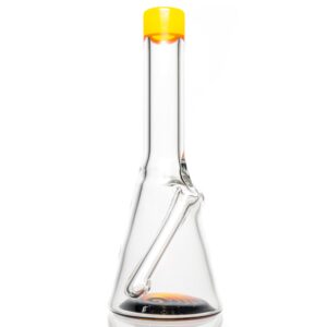 Shop Nes Glass - Mini Tube - Reversal Bottom - Lemon Drop w/ Fire Wag in australian