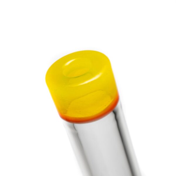 Shop Nes Glass - Mini Tube - Reversal Bottom - Lemon Drop w/ Fire Wag in australian