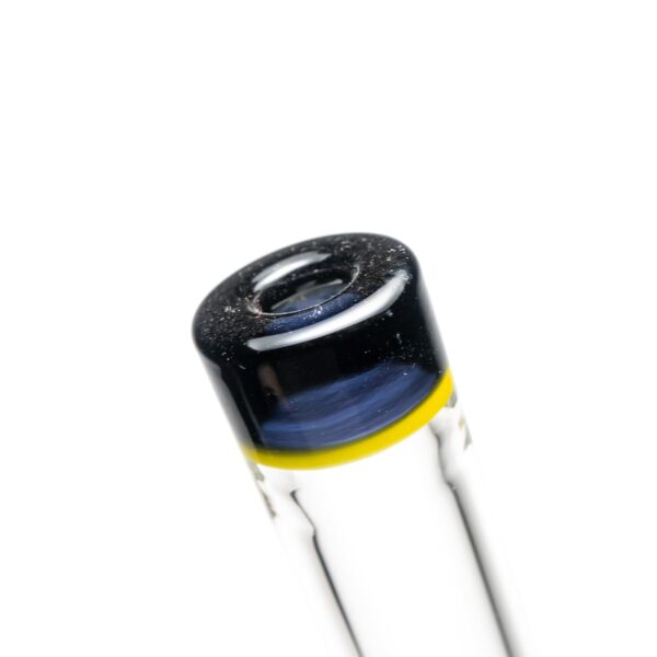 Shop Nes Glass - Mini Tube - Reversal Bottom - Grape w/ Yellow & Purple Wag in australian