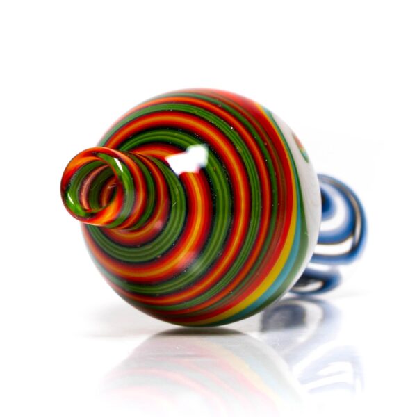 Shop Pho_Sco - Medium Linework Bubble Cap - Fire & Earth w/ Rainbow Rasta & Shadow in australian